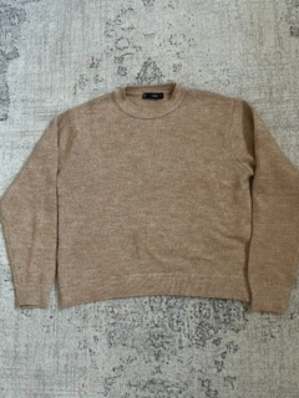🧡3/15 Mango Wool Blend Lightweight Sweater Tan Beige Women's XS